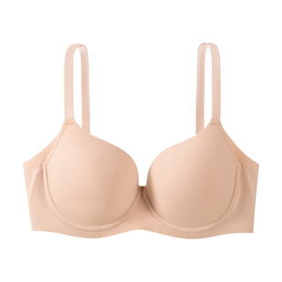 小辣同款菇娘家大胸显圆光面内衣女聚拢收副乳防下垂上托无痕文胸