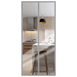 空调门帘全磁条免打孔防蚊挡风厨房透明隔断帘卧室安装防风防寒