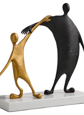 父与子抽象人物高级感装饰工艺品