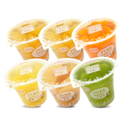 【1杯装】Tarami进口270g PURE桃橘子葡萄枇杷果冻休闲零食