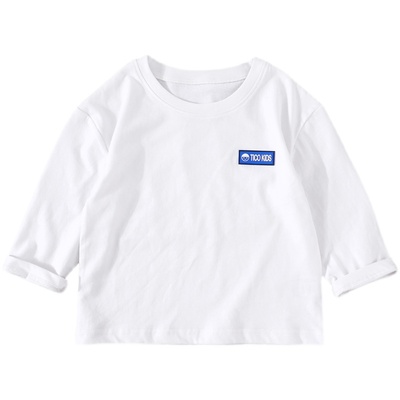 儿童白色打底衫宽松春秋新款潮t