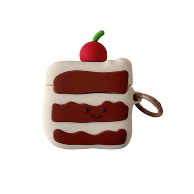 ins可爱巧克力樱桃蛋糕适用苹果耳机保护套airpodspro2无线蓝牙耳机壳三代airpods4二代ipod耳机套airpods3软