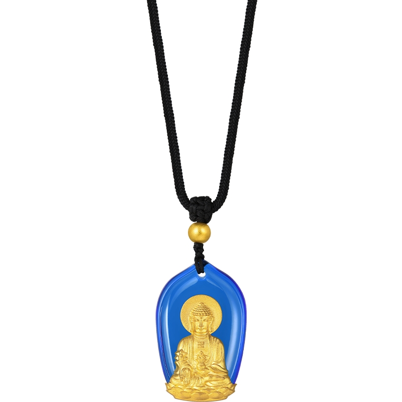 周生生华宇足金古法黄金药师琉璃光如来颈饰项链91842Z定价