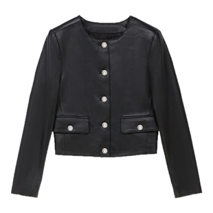 【两件折上折】MICHAEL KORS MK 女士羊皮革外套夹克