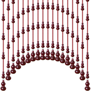 桃木葫芦门帘客厅卫生间隔断帘屏风玄关门对门免打孔轨道珠帘新款