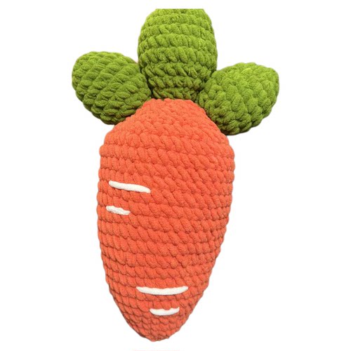 rllk手工diy冰条线粗毛线胡萝卜可爱抱枕编织材料包解闷沙发摆件