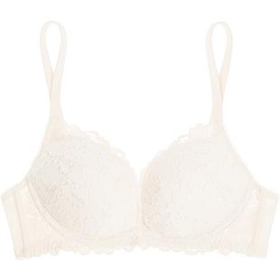 好奇蜜斯U型美背内衣女小胸显大聚拢文胸罩套装露背蕾丝性感深v