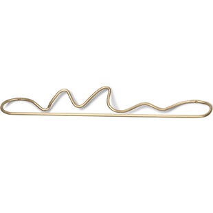 现货 丹麦ferm LIVING Curvature系列波浪黄铜挂钩纸巾架毛巾架