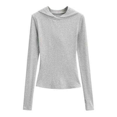 怪力酱针织长袖连帽打底衫