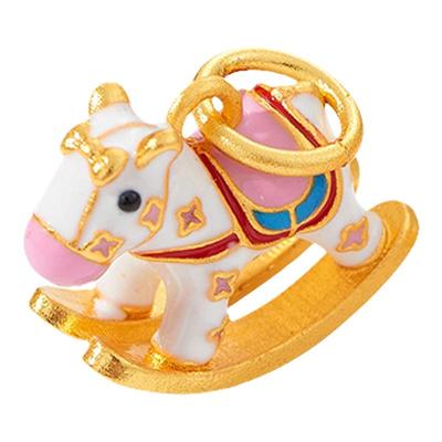 小木马独角兽吊坠挂件