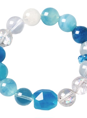 白水晶海蓝宝转运珠顺风顺水