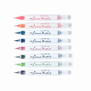 日式Filolang白色高光笔漫画水彩打底细节绘画笔按压式直液科学毛笔涂鸦描线笔描边笔极细黑色软头勾线笔