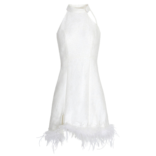 【设计师品牌BLANCORE】冬季新款设计新中式修身短款连衣裙女