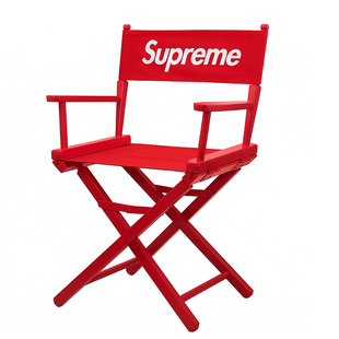 现货 Supreme折叠导演椅潮牌sup实木椅网红ins风户外露营帆布椅