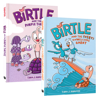 Birtle and the Purple Turtles Birtle and the (Very) Unwelcome Garry 乌龟和小鸟2册 幽默漫画 英文课外读物 英文原版进口图书
