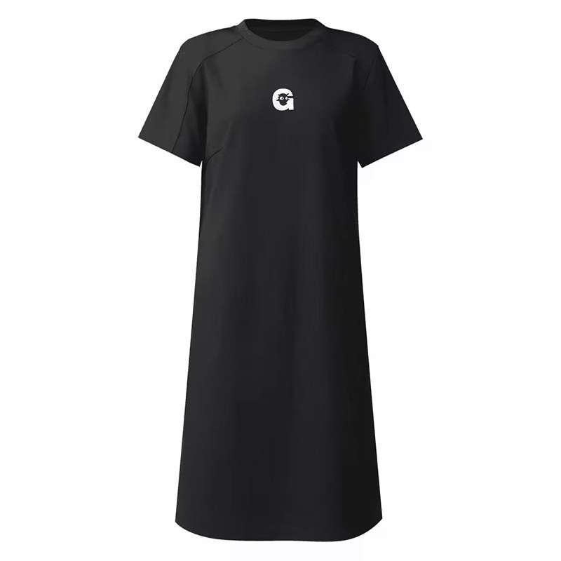 Girdear/哥弟简约百搭质感通勤圆领短袖显瘦