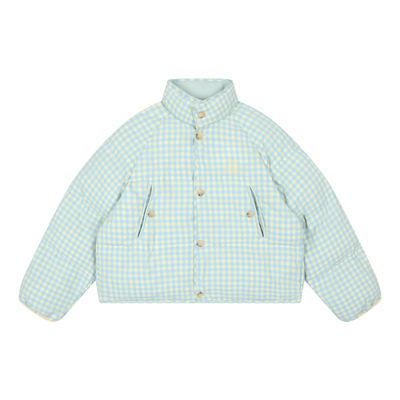 mostwanted 双面穿格纹立领面包棉服女新款2026冬季短款保暖