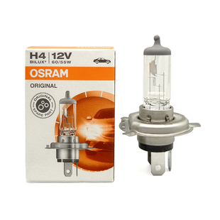 欧司朗H4汽车灯泡12V60/55W近光远光一体卤素前大灯泡超亮100/90W