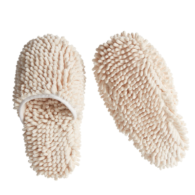 雪尼尔懒人擦地拖鞋静音鞋套