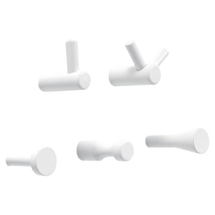 白色打孔壁挂不锈钢实心衣钩挂钩厨房浴室玄关小单个免打孔钥匙钩