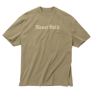 MrBu布先生夏季短袖t恤男款上衣小高领全棉字母印花潮流GT16332