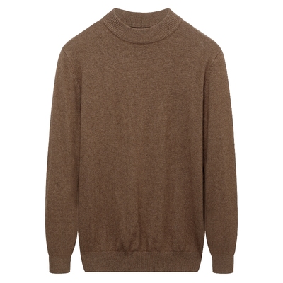 藏源绒100羊毛羊毛衫男士加厚半高领毛衣中年冬季打底羊毛衫