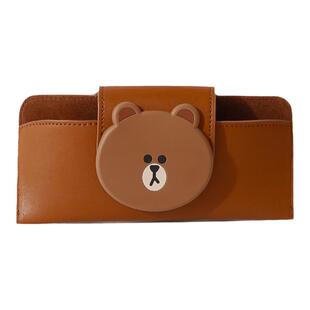 LINE FRIENDS汽车遮阳板眼镜盒车载收纳神器卡片票据太阳镜夹子女