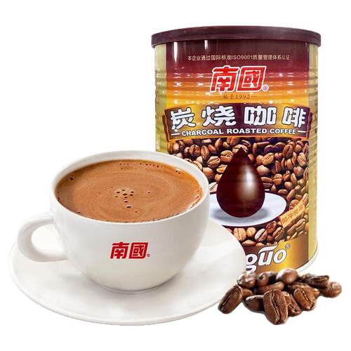 南国炭烧咖啡450g罐装海南特产速溶醇厚焦香不酸不涩0反式脂肪酸