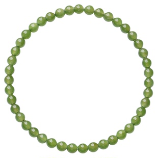 和田玉碧玉手链天然玉髓散珠串珠菠菜绿色素清手串女款小米珠翡翠