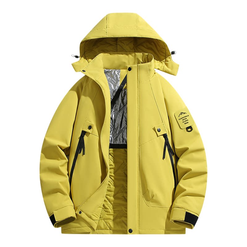 外贸尾单冬季情侣登山服冲锋衣棉衣户外防水情侣款防寒加厚保暖