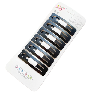 麦芽黑色发夹金属BB夹女几何形发卡简约刘海夹边夹百搭碎头发夹子