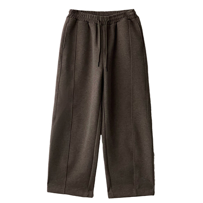 NickTian简约松紧腰直筒卫裤男