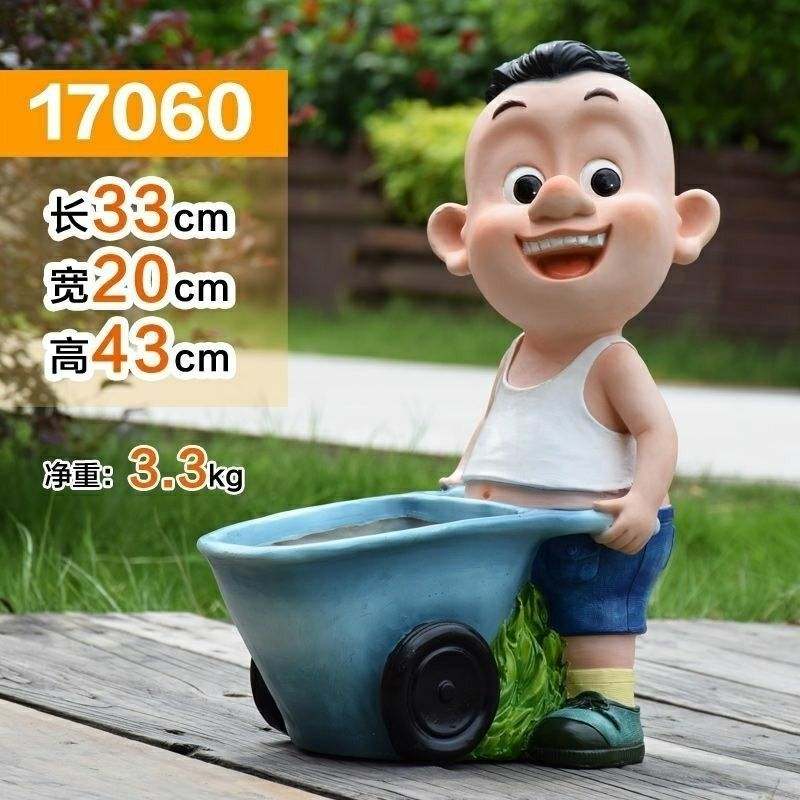 户外庭院花盆熊出没装饰卡通幼儿园熊大熊二摆件园林景观雕塑花园