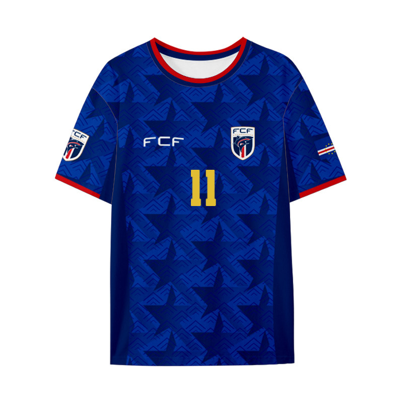 2026世界杯佛得角队服足球衣服冰丝速干短袖T恤衫男女球迷服半袖