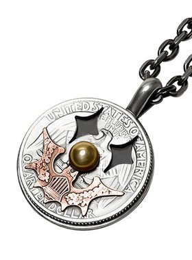 原创情侣银饰复古吊坠定制