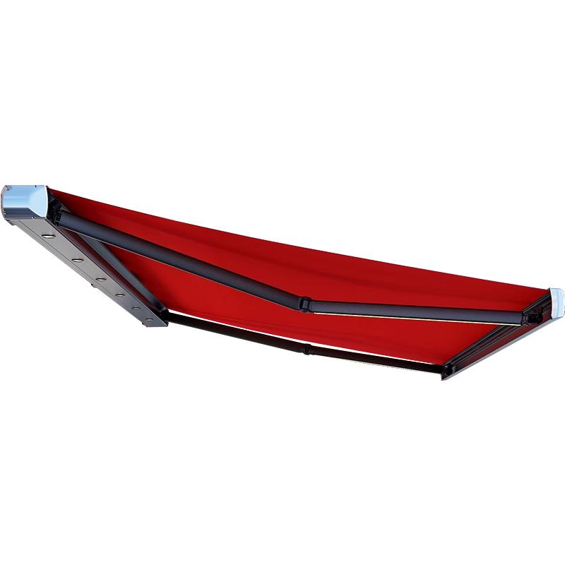 紫叶电动遮阳棚带灯伸缩全盒