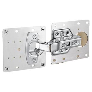 橱柜门合页修复挡片不锈钢固定板安装家具方板补修片阻尼缓冲铰链