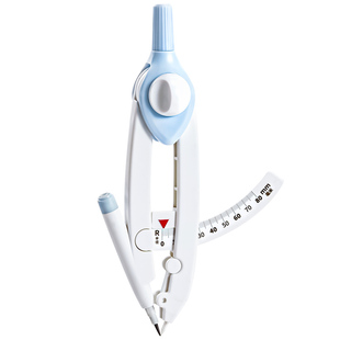 读数圆规学生专用初中生多功能锁距尺规小学生高颜值划线器初高中生专业绘图画圆神器2B带刻度零金属元规