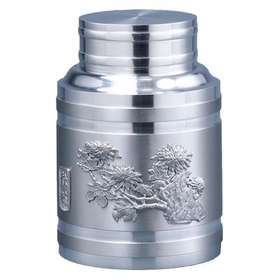 三两龙井个旧手工999纯锡茶叶罐