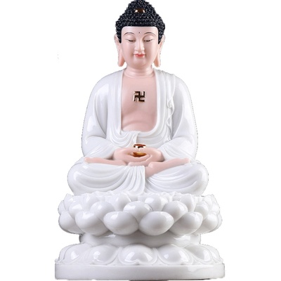 圆通佛具汉白玉佛像供佛三宝佛
