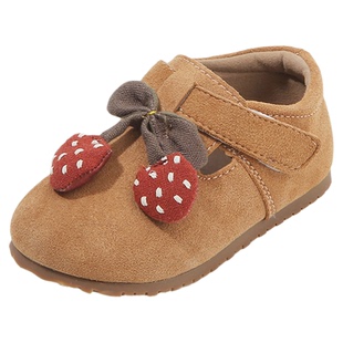 春秋季新款女童勃肯鞋真皮可爱公主鞋宝宝单鞋防滑软底学步婴儿鞋