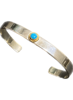 印第安男女92纯银平打手镯