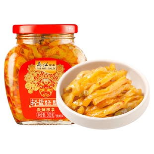 乌江瓶装微辣榨菜丝300g减盐涪陵早餐配粥酱菜泡菜咸菜特色下饭菜