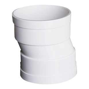 PVC偏置直接50 75 110 下水管偏心移位接头承插移位器偏移2.5 5cm