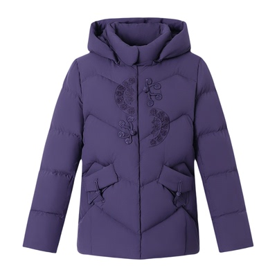 新款中老年女装羽绒棉时尚棉服