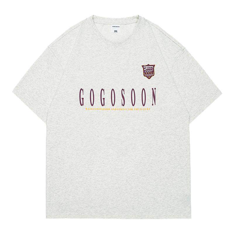 GOGOSOON夏季新款短袖T恤250g男生圆领速干防晒50+凉感美式宽松Q