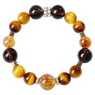 宫里上新黄水晶手串金霸大综合手链女旺财天然虎眼石正品生日礼物