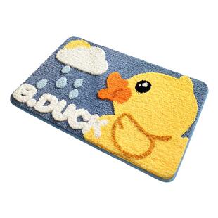 大江小黄鸭联名地垫浴室门口吸水卫生间脚垫厕所门前防滑家用地毯