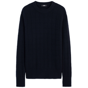 GOBI戈壁秋冬圆领简约气质羊绒衫男士山羊绒毛衣外套MK230