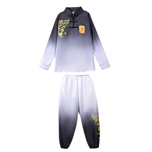新款武术服比赛表演服练功服中国风功夫演出服太极武馆训练服长袖